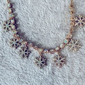 Betsey Johnson Crystal Snowflake Necklace